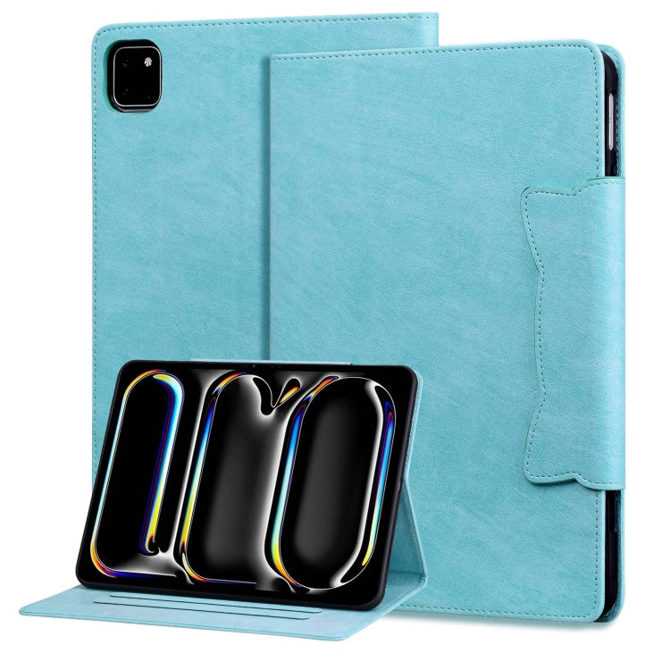 For iPad Pro 13 2024 Cat Buckle Leather Smart Tablet Case(Sky Blue) - iPad Pro 13 2024 Cases by PMC TechLife | Online Shopping South Africa | PMC TechLife | Buy Now Pay Later Mobicred