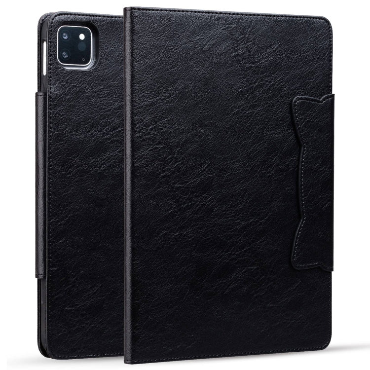 For iPad Pro 13 2024 Cat Buckle Leather Smart Tablet Case(Black) - iPad Pro 13 2024 Cases by PMC TechLife | Online Shopping South Africa | PMC TechLife | Buy Now Pay Later Mobicred