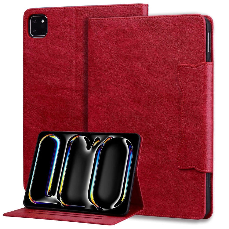 For iPad Pro 13 2024 Cat Buckle Leather Smart Tablet Case(Red) - free shipping - PMC TechLife - Order now!