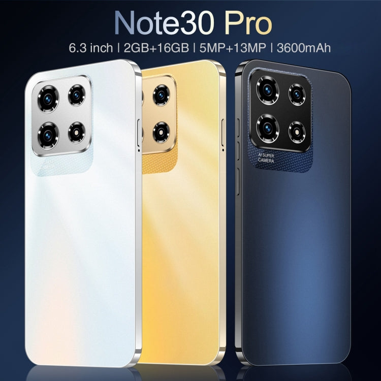 SDT86 / Note30 Pro, 2GB+16GB, 6.3 inch Screen, Face Identification, Android 10.0 MTK6737 Quad Core, Network: 4G, Dual SIM(Gold) -  by PMC TechLife | Online Shopping South Africa | PMC TechLife | Buy Now Pay Later Mobicred