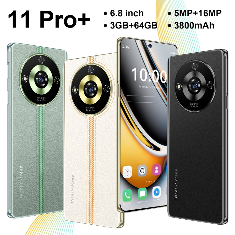 ZKV6 / 11 Pro+, 3GB+64GB, 6.8 inch Screen, Face Identification, Android 10.0 MTK6737 Quad Core, Network: 4G, OTG, Dual SIM(Black) -  by PMC TechLife | Online Shopping South Africa | PMC TechLife | Buy Now Pay Later Mobicred
