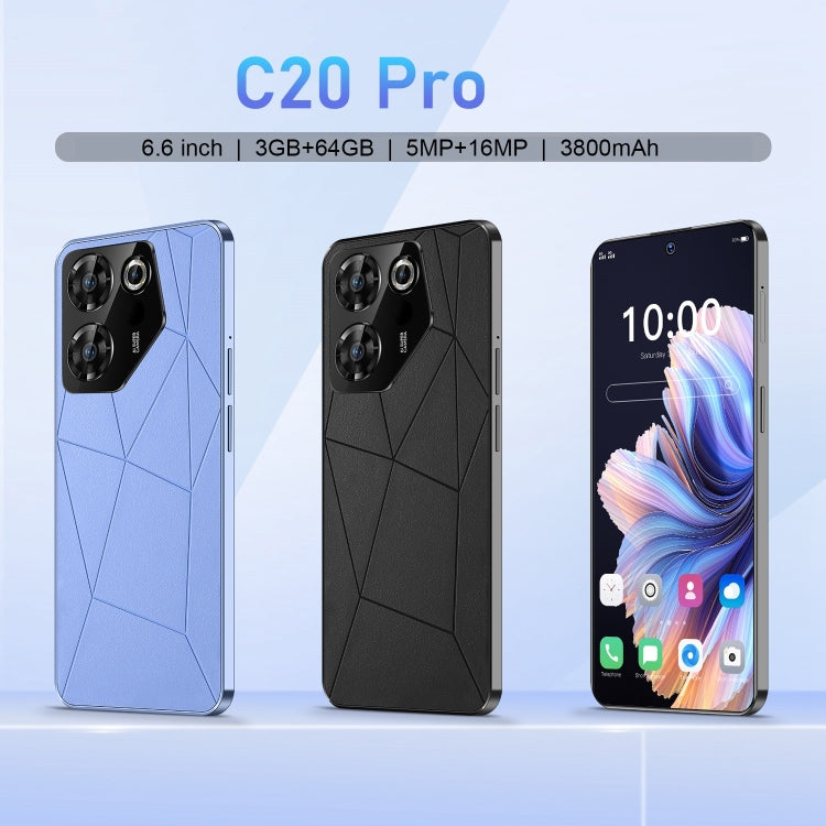 U32 / C20 Pro 5G, 3GB+64GB, 6.6 inch Screen, Face Identification, Android 10.0 MTK6737 Quad Core, Network: 4G, OTG, Dual SIM(Black) -  by PMC TechLife | Online Shopping South Africa | PMC TechLife | Buy Now Pay Later Mobicred