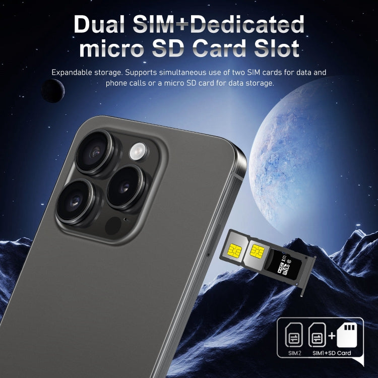 VD1 / i15 Pro Max, 3GB+64GB, 6.8 inch Screen, Face Identification, Android 10.0 MTK6753 Octa Core, Network: 4G, Dual SIM(Black) -  by PMC TechLife | Online Shopping South Africa | PMC TechLife | Buy Now Pay Later Mobicred