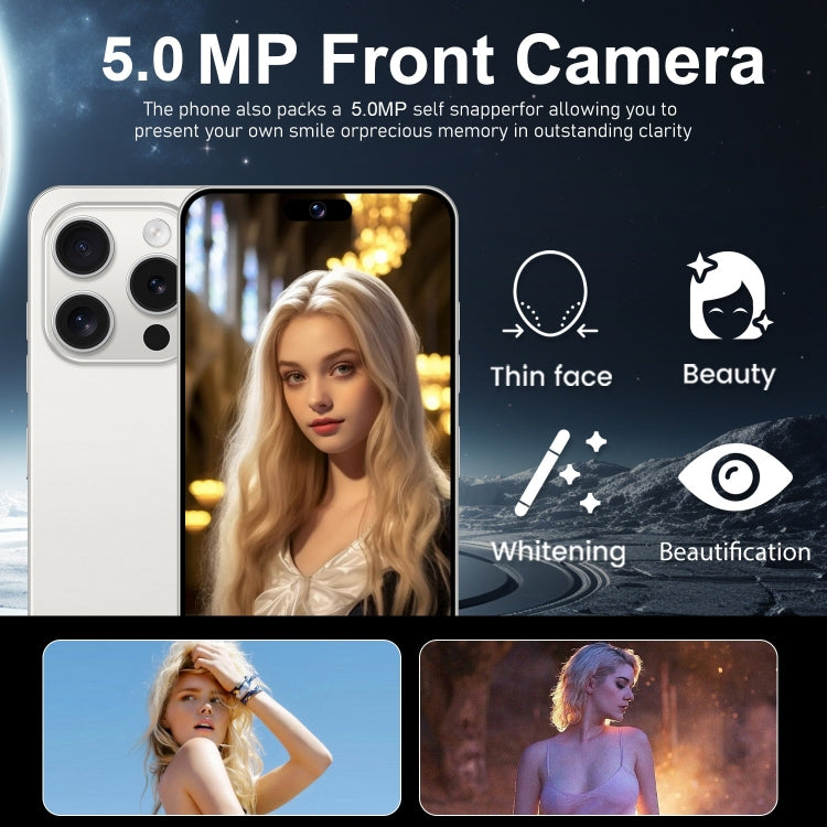 VD1 / i15 Pro Max, 3GB+64GB, 6.8 inch Screen, Face Identification, Android 10.0 MTK6753 Octa Core, Network: 4G, Dual SIM(White) -  by PMC TechLife | Online Shopping South Africa | PMC TechLife | Buy Now Pay Later Mobicred