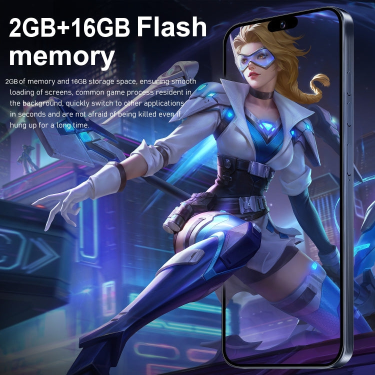 ZPT95 / i15 Pro Max, 2GB+16GB, 6.3 inch Screen, Face Identification, Android 8.1 SC7731 Quad Core, Network: 5G, Dual SIM(Blue) -  by PMC TechLife | Online Shopping South Africa | PMC TechLife | Buy Now Pay Later Mobicred