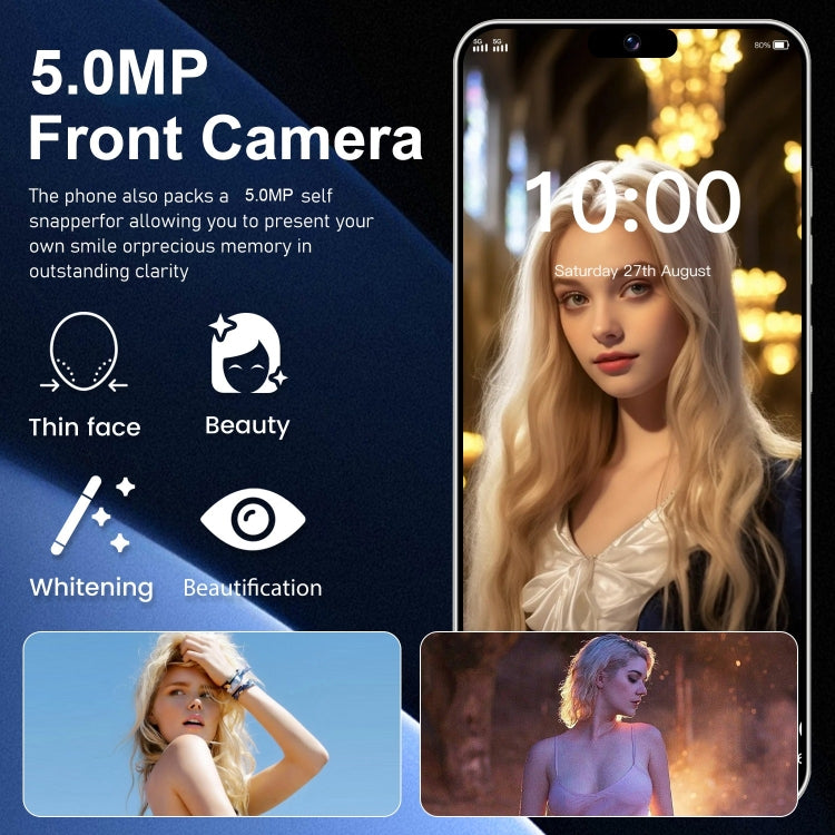 ZPT95 / i15 Pro Max, 2GB+16GB, 6.3 inch Screen, Face Identification, Android 8.1 SC7731 Quad Core, Network: 5G, Dual SIM(Blue) -  by PMC TechLife | Online Shopping South Africa | PMC TechLife | Buy Now Pay Later Mobicred