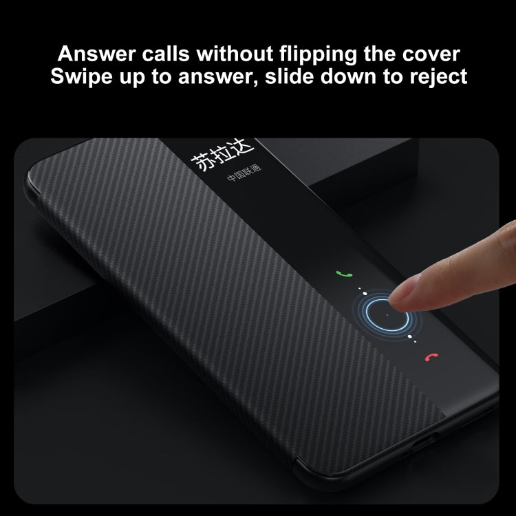 For Huawei Pura 70 Ultra SULADA Kevlar 600D Texture Smart Window Leather Phone Case(Brown) - free shipping - PMC Jewellery - Order now!