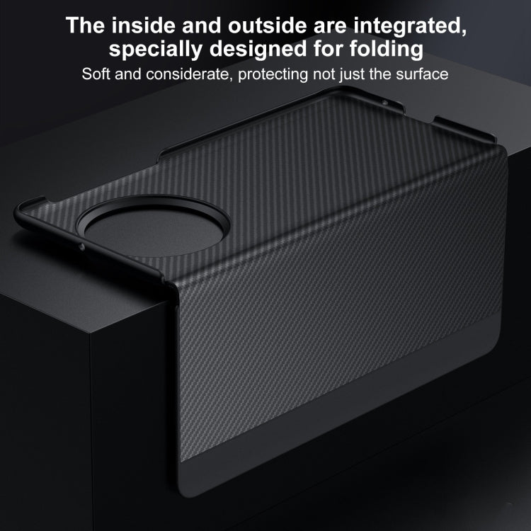 For Huawei Mate X6 SULADA Kevlar 600D Texture Smart Window Leather Phone Case(Brown) - Huawei Cases by SULADA | Online Shopping South Africa | PMC TechLife | Buy Now Pay Later Mobicred