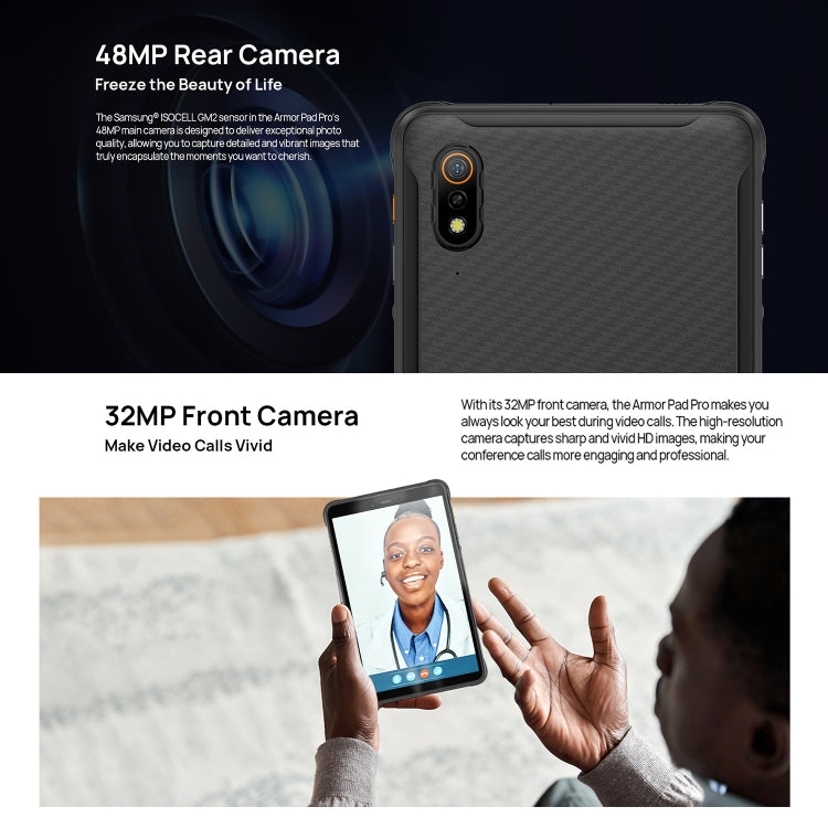 Ulefone Armor Pad Pro Rugged Tablet PC, 8GB+128GB, 8 inch Android 13 MediaTek MT8788 Octa Core 4G Network, EU Plug(Black) - free shipping - PMC TechLife - Order now!