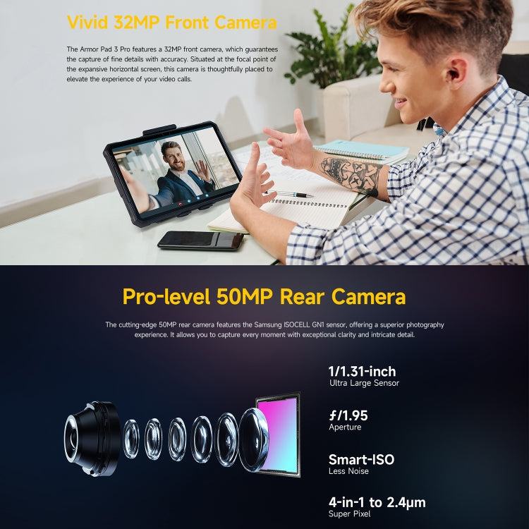 Ulefone Armor Pad 3 Pro Rugged Tablet PC, 8GB+256GB, 10.36 inch Android 13 MediaTek MT8788 Octa Core 4G Network, EU Plug(Black) - free shipping - PMC TechLife - Order now!