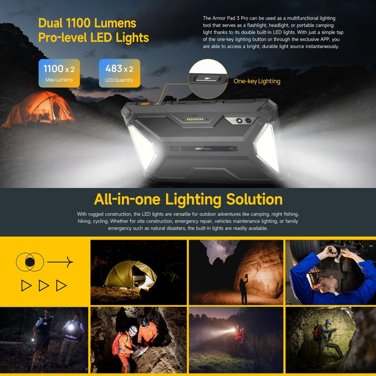 Ulefone Armor Pad 3 Pro Rugged Tablet PC, 8GB+256GB, 10.36 inch Android 13 MediaTek MT8788 Octa Core 4G Network, EU Plug(Black) - free shipping - PMC TechLife - Order now!