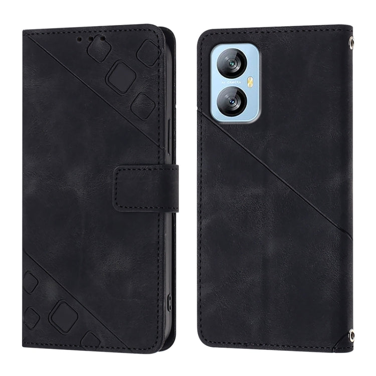For Blackview A52 Skin Feel Embossed Leather Phone Case(Black) - free shipping - PMC TechLife - Order now!