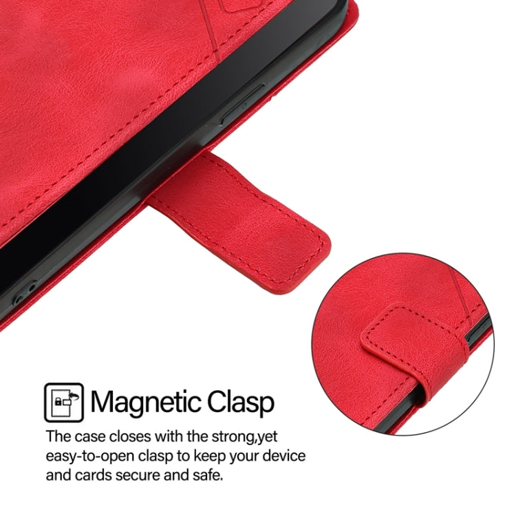 For Blackview A52 Skin Feel Embossed Leather Phone Case(Red) - More Brand by PMC TechLife | Online Shopping South Africa | PMC TechLife | Buy Now Pay Later Mobicred