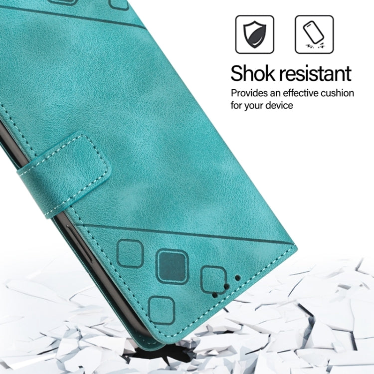 For Blackview A52 Skin Feel Embossed Leather Phone Case(Green) - More Brand by PMC TechLife | Online Shopping South Africa | PMC TechLife | Buy Now Pay Later Mobicred