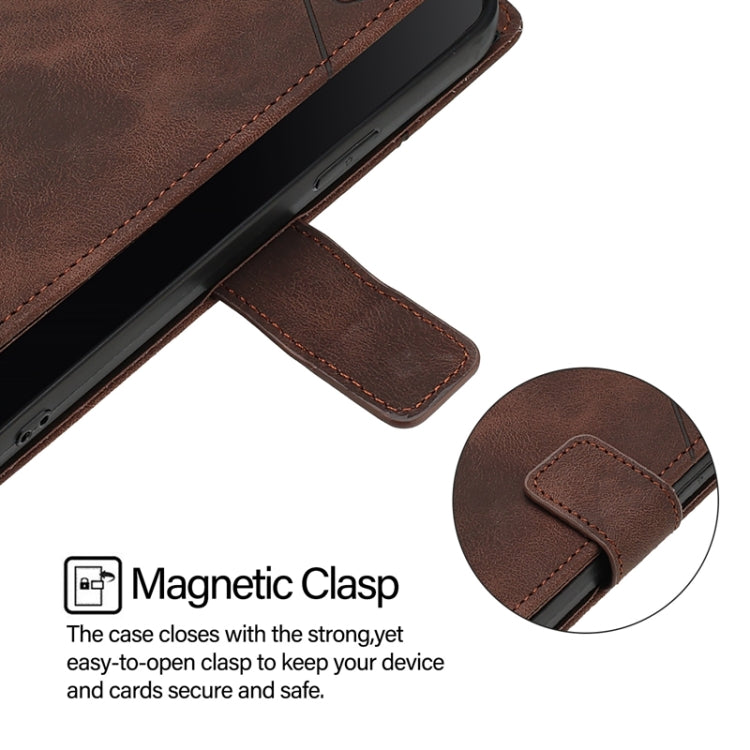 For Blackview A52 Skin Feel Embossed Leather Phone Case(Brown) - More Brand by PMC TechLife | Online Shopping South Africa | PMC TechLife | Buy Now Pay Later Mobicred