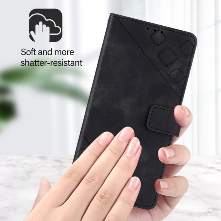 For Blackview Wave 6C Skin Feel Embossed Leather Phone Case(Black) - free shipping - PMC TechLife - Order now!