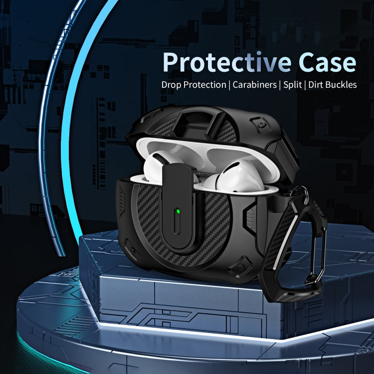 For AirPods 3 Lock Shockproof Bluetooth Earphone Protective Case(Black Red) - For AirPods 3 by PMC Jewellery | Online Shopping South Africa | PMC Jewellery | Buy Now Pay Later Mobicred