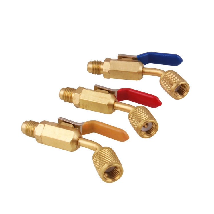 6 in 1 Car Air Conditioning Refrigerant Angled Compact Ball Valve for HVAC / AC Air Conditioning Maintenance - Air Conditioning System by PMC TechLife | Online Shopping South Africa | PMC TechLife | Buy Now Pay Later Mobicred