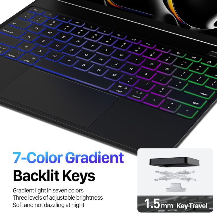 DUX DUCIS MK Series Floating Magnetic Keyboard Tablet Leather Case For iPad Pro 13 2024(Black) - free shipping - PMC TechLife - Order now!