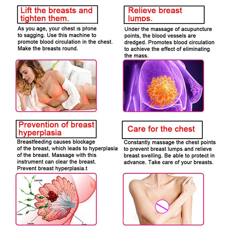 Portable USB Charging Chest Electric Massage Instrument, Style:Remote Control(D Cup) - free shipping - PMC TechLife - Order now!