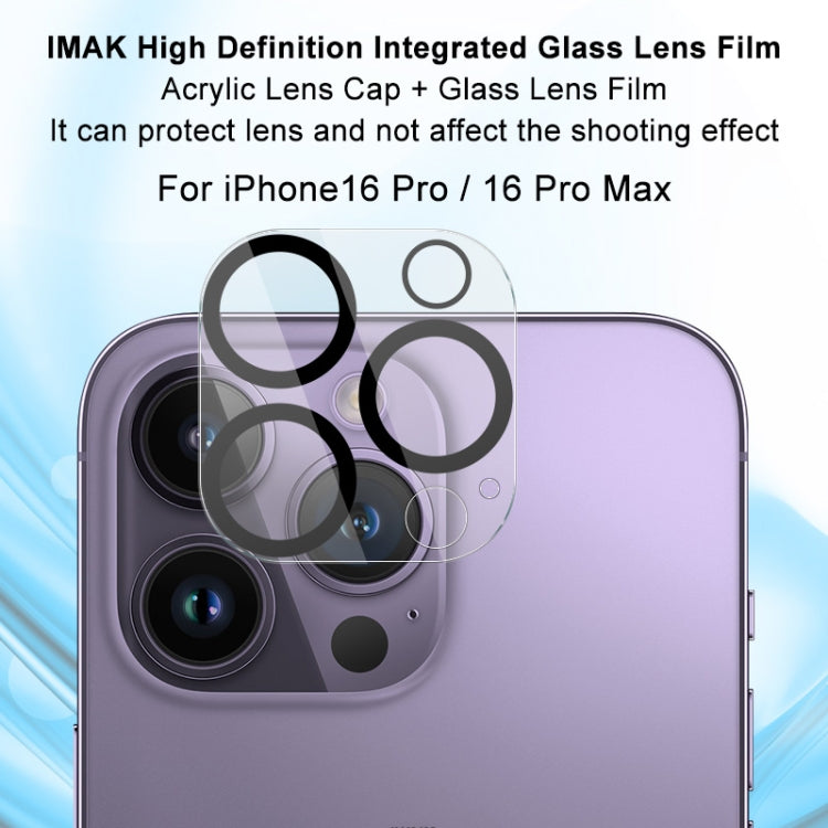 For iPhone 16 Pro / 16 Pro Max imak High Definition Integrated Glass Lens Film - iPhone 16 Pro Tempered Glass by imak | Online Shopping South Africa | PMC TechLife | Buy Now Pay Later Mobicred