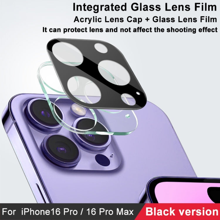 For iPhone 16 Pro / 16 Pro Max imak High Definition Integrated Glass Lens Film Black Version - iPhone 16 Pro Tempered Glass by imak | Online Shopping South Africa | PMC TechLife | Buy Now Pay Later Mobicred