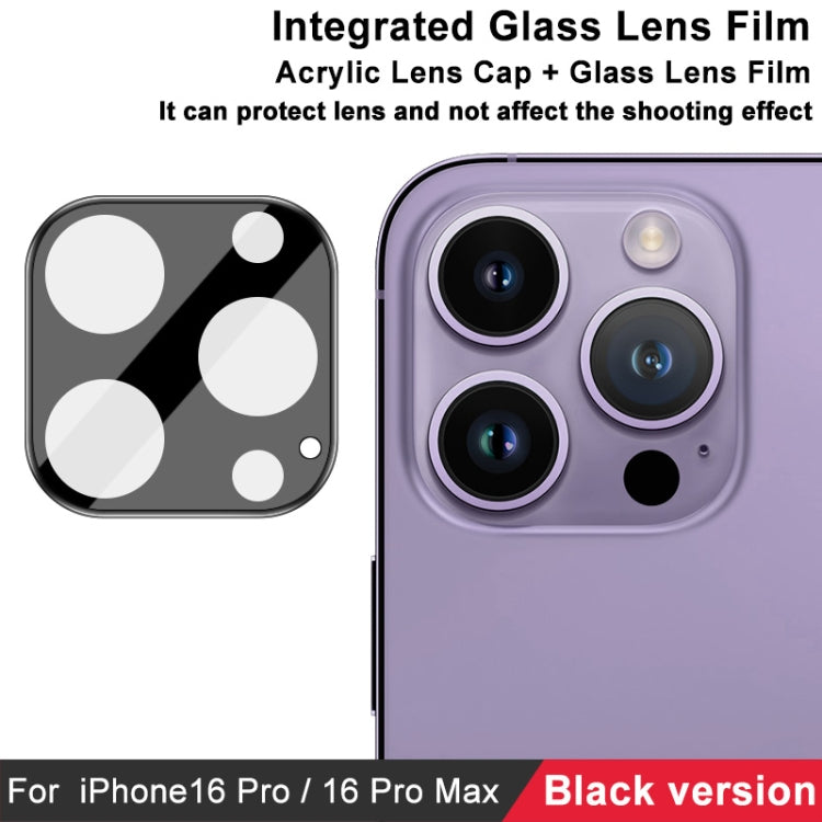 For iPhone 16 Pro / 16 Pro Max imak High Definition Integrated Glass Lens Film Black Version - iPhone 16 Pro Tempered Glass by imak | Online Shopping South Africa | PMC TechLife | Buy Now Pay Later Mobicred