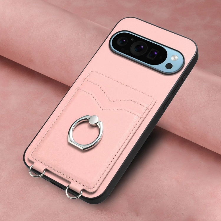 For Google Pixel 9 / 9 Pro R20 Ring Card Holder Phone Case(Pink) - Google Cases by PMC TechLife | Online Shopping South Africa | PMC TechLife | Buy Now Pay Later Mobicred