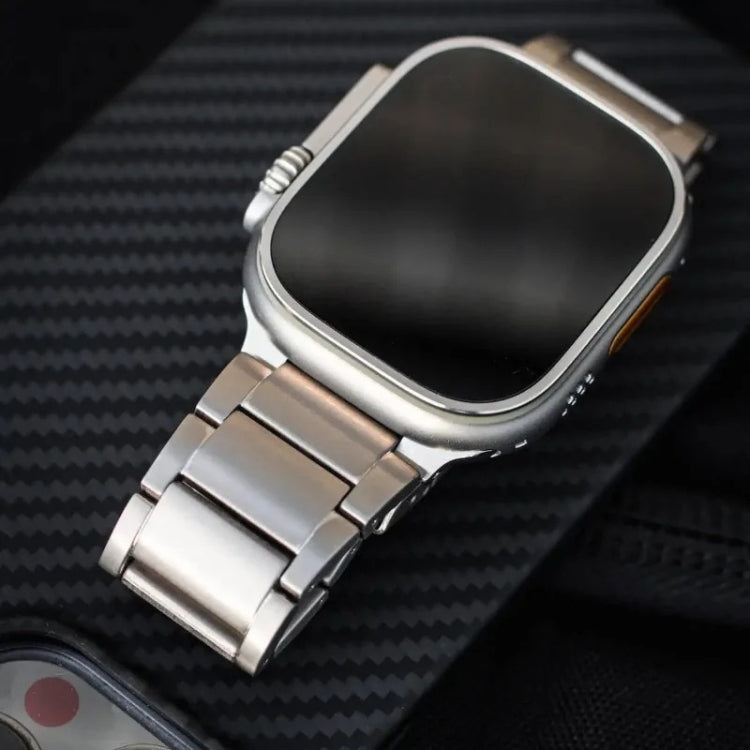 For Apple Watch SE 2022 44mm Titanium Metal Watch Band(Silver) - free shipping - PMC TechLife - Order now!