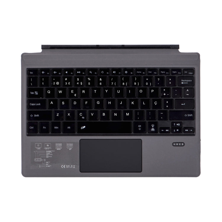 1089DC-PT Portuguese Backlit Magnetic Bluetooth 3.0 Keyboard for Microsoft Surface Pro 7 / 6 / 2017 / 4 / 3(Grey) - Others Keyboard by PMC Jewellery | Online Shopping South Africa | PMC Jewellery | Buy Now Pay Later Mobicred