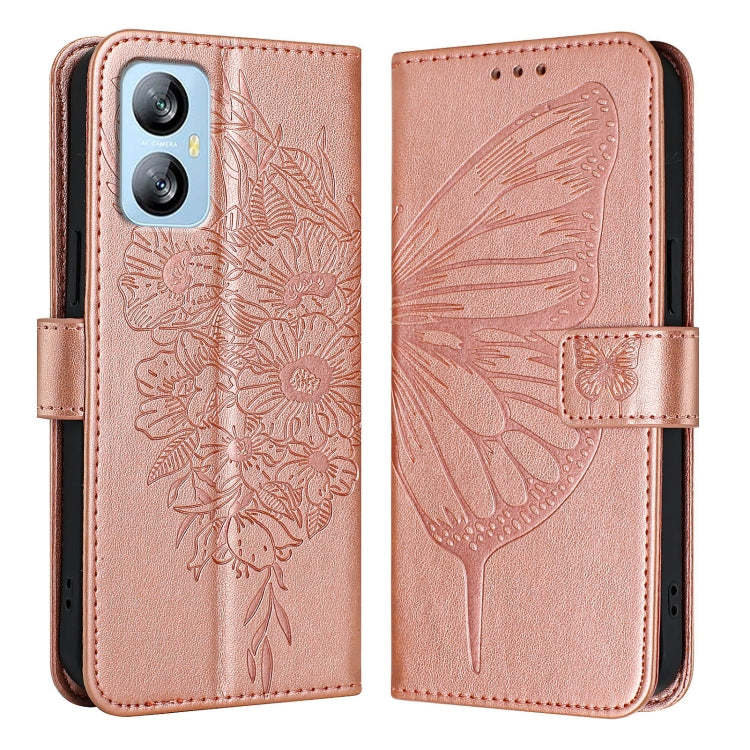 For Blackview A52 Embossed Butterfly Leather Phone Case(Rose Gold) - free shipping - PMC TechLife - Order now!