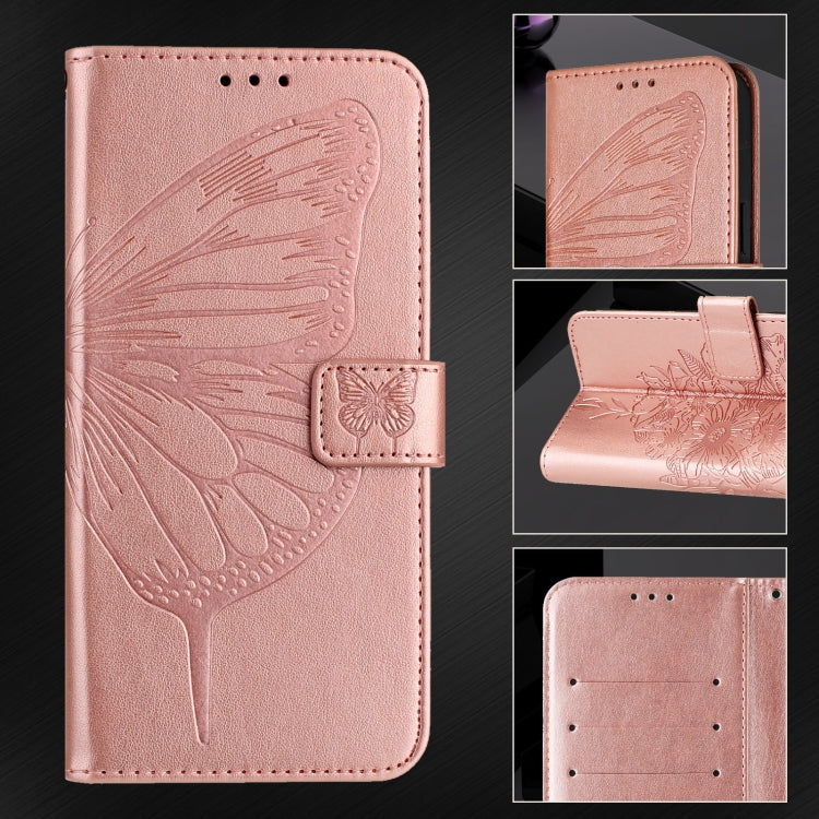 For Blackview A52 Embossed Butterfly Leather Phone Case(Rose Gold) - free shipping - PMC TechLife - Order now!