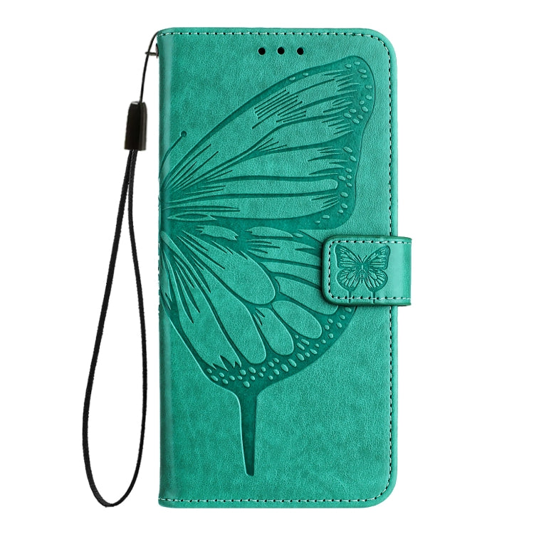 For Blackview A53 Embossed Butterfly Leather Phone Case(Green) - More Brand by PMC TechLife | Online Shopping South Africa | PMC TechLife | Buy Now Pay Later Mobicred
