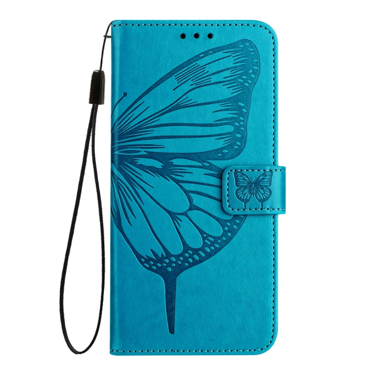 For Blackview A53 Embossed Butterfly Leather Phone Case(Blue) - More Brand by PMC TechLife | Online Shopping South Africa | PMC TechLife | Buy Now Pay Later Mobicred