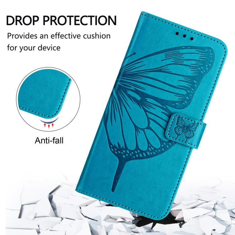For Blackview A53 Embossed Butterfly Leather Phone Case(Blue) - More Brand by PMC TechLife | Online Shopping South Africa | PMC TechLife | Buy Now Pay Later Mobicred