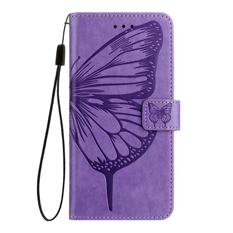 For Blackview Shark 8 Embossed Butterfly Leather Phone Case(Purple) - More Brand by PMC TechLife | Online Shopping South Africa | PMC TechLife | Buy Now Pay Later Mobicred