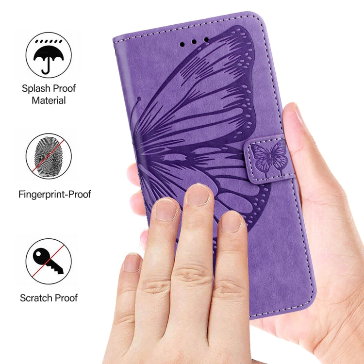 For Blackview Wave 6C Embossed Butterfly Leather Phone Case(Purple) - More Brand by PMC TechLife | Online Shopping South Africa | PMC TechLife | Buy Now Pay Later Mobicred