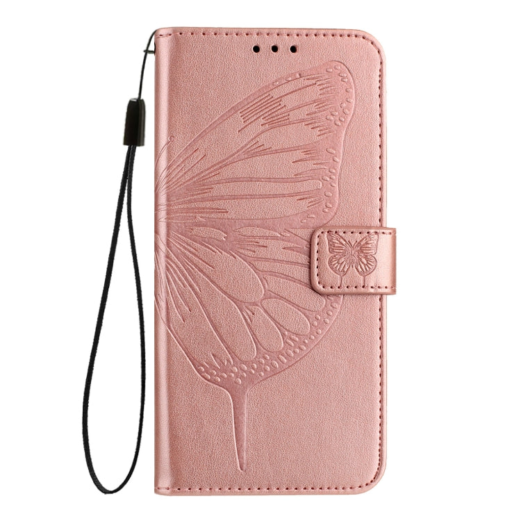 For Blackview Color 8 Embossed Butterfly Leather Phone Case(Rose Gold) - More Brand by PMC TechLife | Online Shopping South Africa | PMC TechLife | Buy Now Pay Later Mobicred