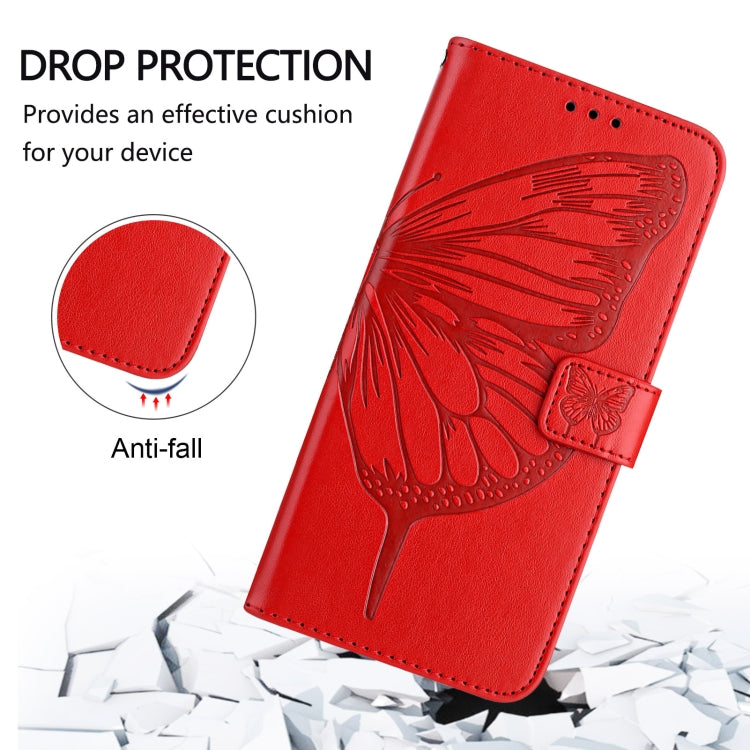 For Blackview Color 8 Embossed Butterfly Leather Phone Case(Red) - free shipping - PMC TechLife - Order now!
