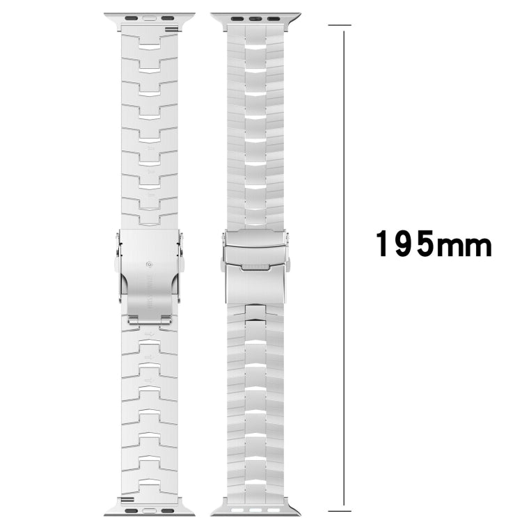 For Apple Watch Series 4 44mm Rice Ears Safety Buckle Titanium Alloy Watch Band(Black) - Watch Bands by PMc TechLife | Online Shopping South Africa | PMc TechLife | Buy Now Pay Later Mobicred