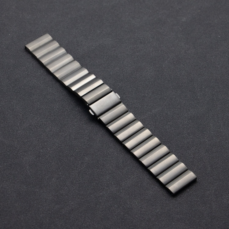 22mm Three Plants Flat Buckle Titanium Alloy Watch Band(Grey) - free shipping - PMc TechLife - Order now!