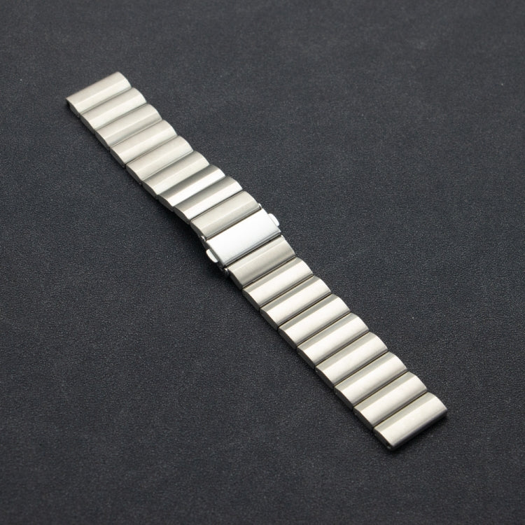 22mm Three Plants Flat Buckle Titanium Alloy Watch Band(Silver) - free shipping - PMc TechLife - Order now!