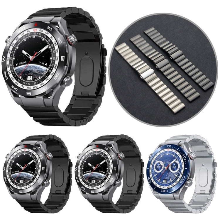 22mm Three Plants Flat Buckle Titanium Alloy Watch Band(Silver) - free shipping - PMc TechLife - Order now!