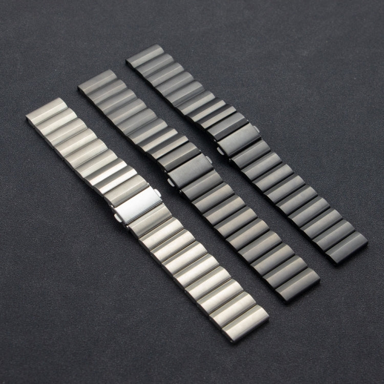 22mm Three Plants Flat Buckle Titanium Alloy Watch Band(Grey) - free shipping - PMc TechLife - Order now!