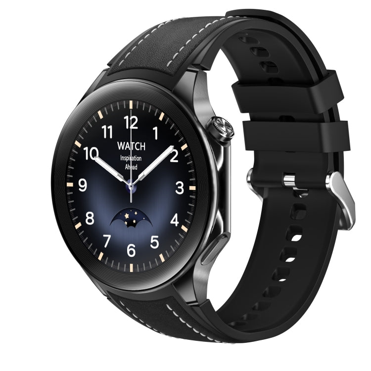 HD Watch X 1.43 inch IP68 BT5.3 Sport Smart Watch, Support Bluetooth Call / Sleep / Blood Oxygen / Heart Rate / Blood Pressure Health Monitor(Black Leather + Black Silicone Strap) - Smart Watches by PMC TechLife | Online Shopping South Africa | PMC TechLife | Buy Now Pay Later Mobicred