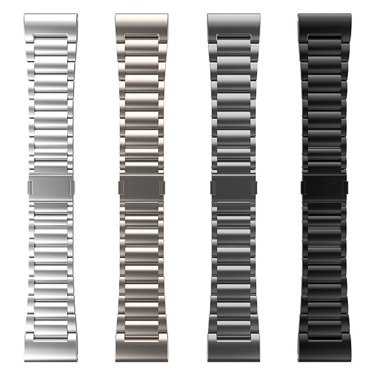 For Garmin Fenix 7 / Forerunner 965 22mm Three-Bead Magnetic Buckle Metal Quick Release Watch Band(Titanium) - Watch Bands by PMc TechLife | Online Shopping South Africa | PMc TechLife | Buy Now Pay Later Mobicred