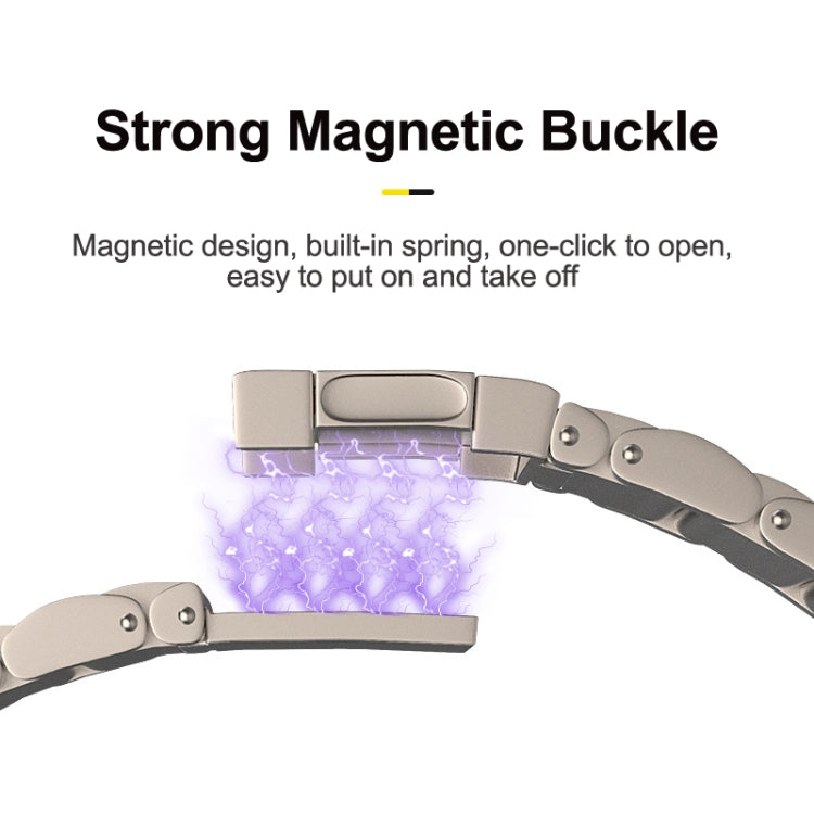 For Garmin Tactix 7 Pro / Fenix 7X 26mm Three-Bead Magnetic Buckle Metal Quick Release Watch Band(Titanium) - free shipping - PMc TechLife - Order now!
