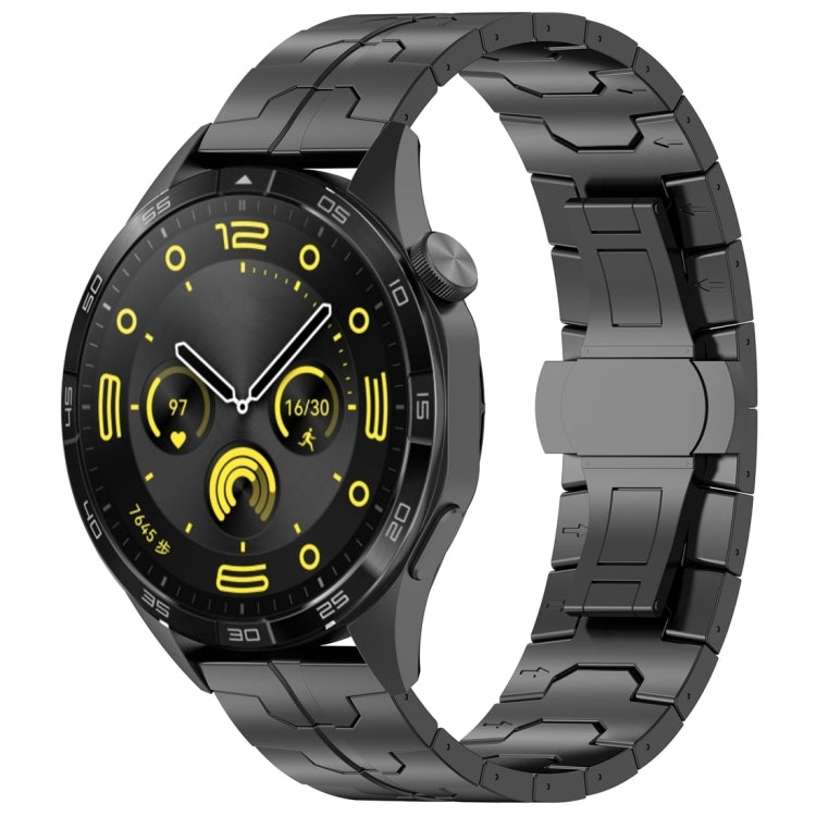 22mm Butterfly Buckle Titanium Alloy Watch Band(Black) - free shipping - PMc TechLife - Order now!