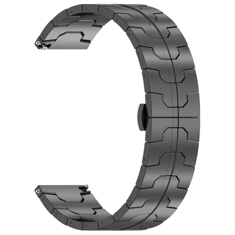 22mm Butterfly Buckle Titanium Alloy Watch Band(Black) - free shipping - PMc TechLife - Order now!