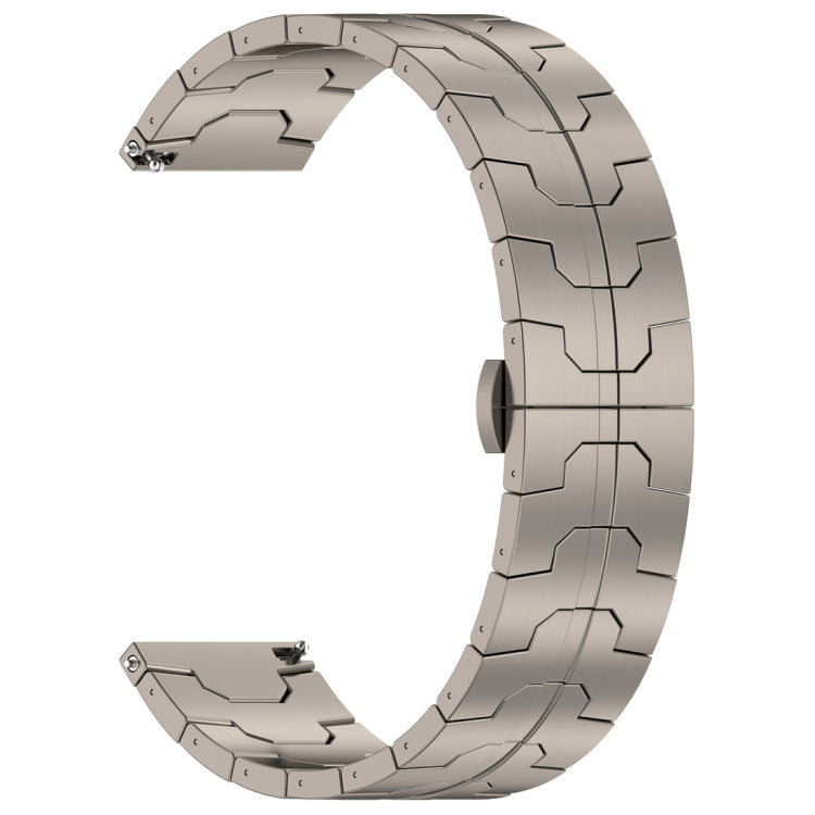 22mm Butterfly Buckle Titanium Alloy Watch Band(Grey) - free shipping - PMc TechLife - Order now!